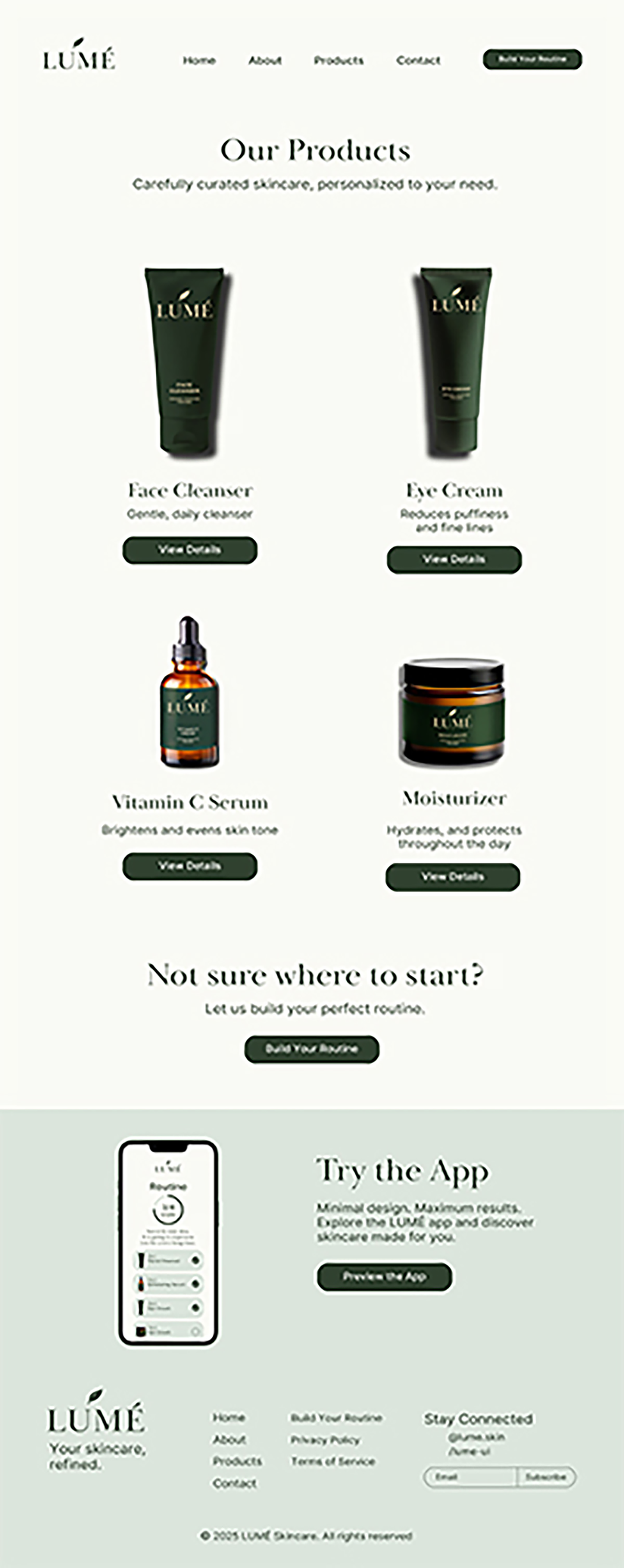 LUMÉ collection page